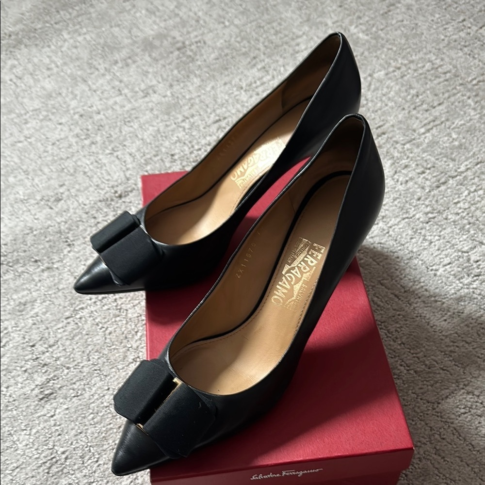 MIMI' 70 Nero Lamb Heels - Picture 2 of 9